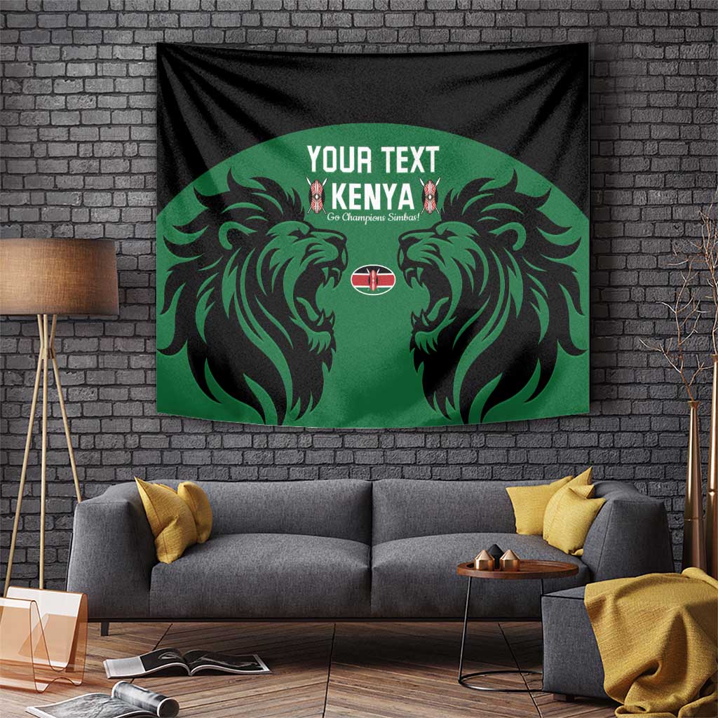 Custom Kenya Rugby Tapestry 2024 Go Champions Simbas - Green - Wonder Print Shop