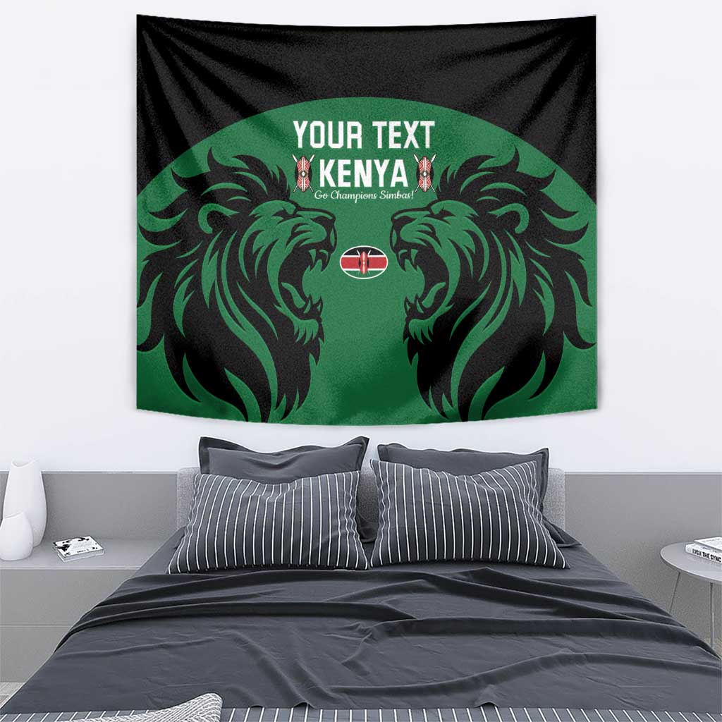 Custom Kenya Rugby Tapestry 2024 Go Champions Simbas - Green - Wonder Print Shop