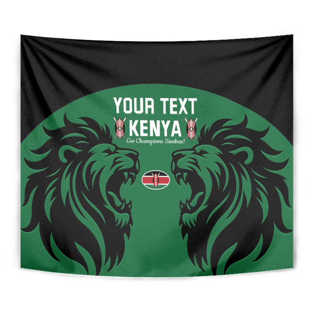 Custom Kenya Rugby Tapestry 2024 Go Champions Simbas - Green - Wonder Print Shop