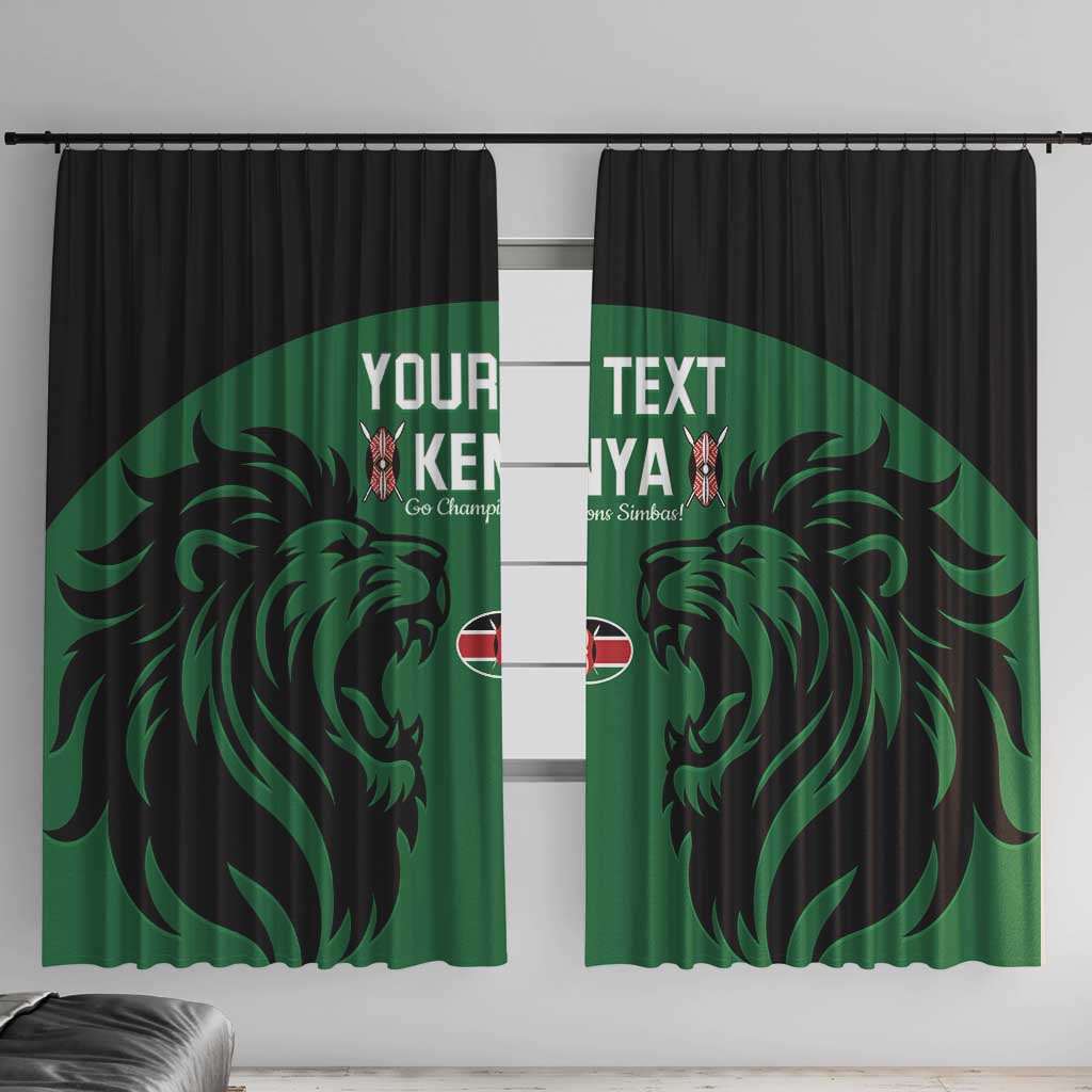 Custom Kenya Rugby Window Curtain 2024 Go Champions Simbas - Green - Wonder Print Shop