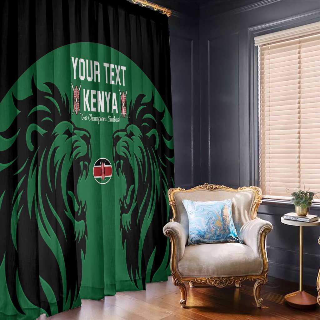 Custom Kenya Rugby Window Curtain 2024 Go Champions Simbas - Green - Wonder Print Shop