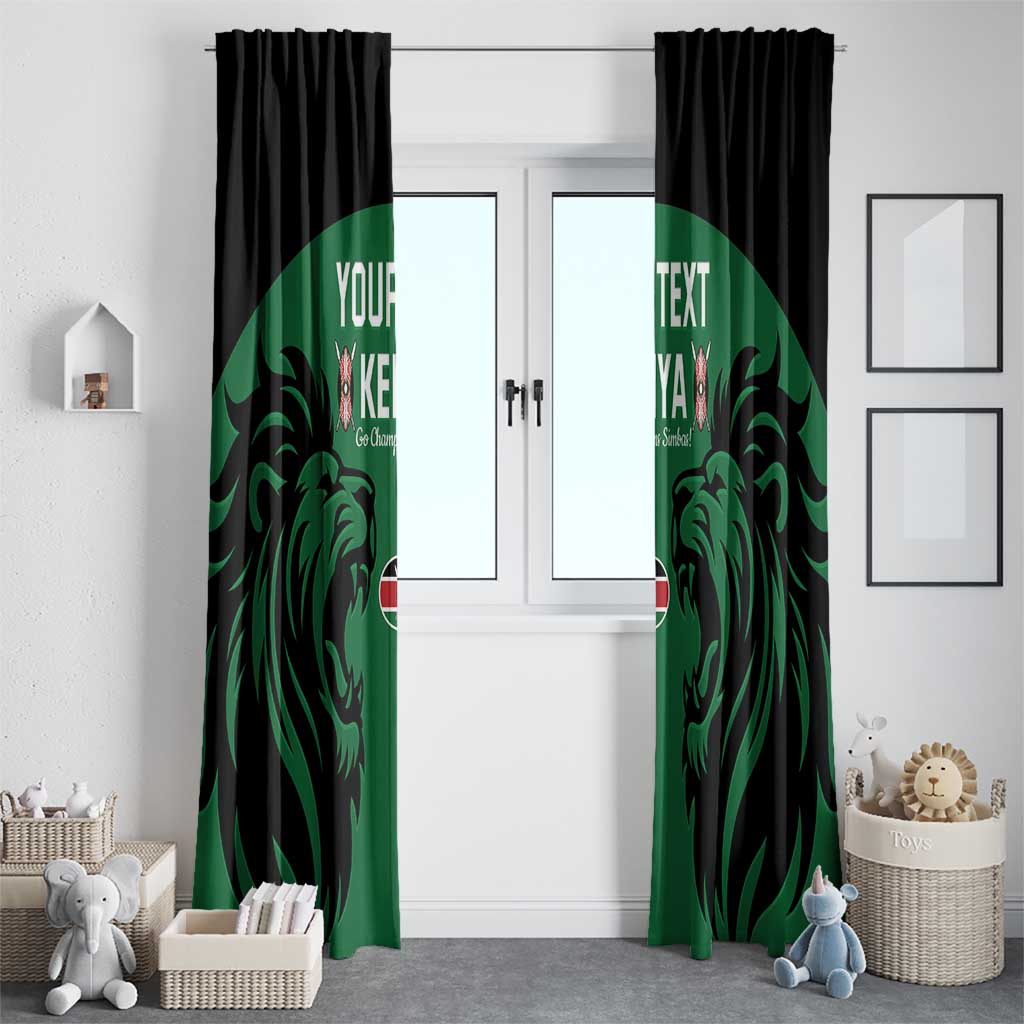 Custom Kenya Rugby Window Curtain 2024 Go Champions Simbas - Green - Wonder Print Shop