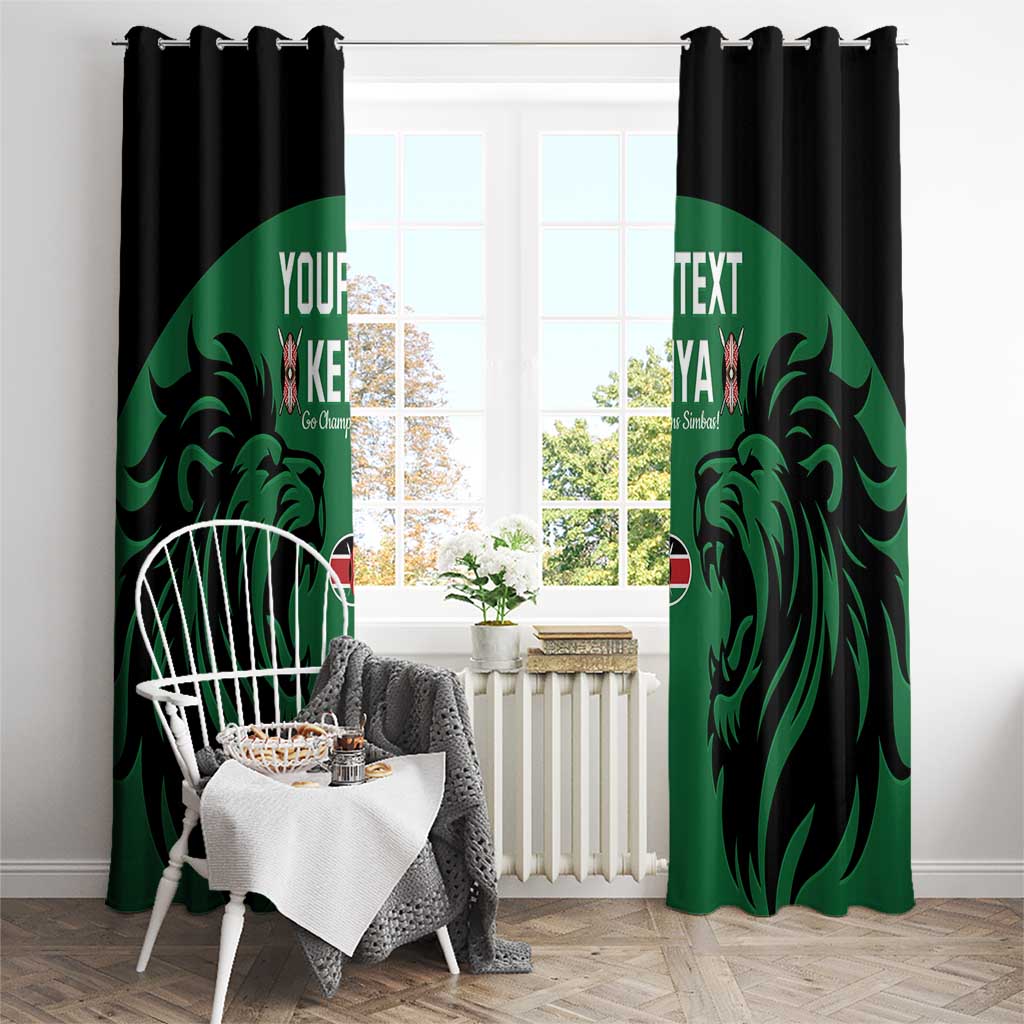 Custom Kenya Rugby Window Curtain 2024 Go Champions Simbas - Green - Wonder Print Shop