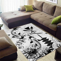 Japan And Hawaii Area Rug Sakura Koi Fish Hawaiian Lei Kanaka - Wonder Print Shop
