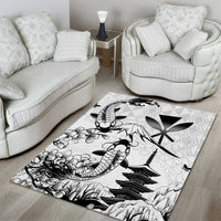 Japan And Hawaii Area Rug Sakura Koi Fish Hawaiian Lei Kanaka - Wonder Print Shop