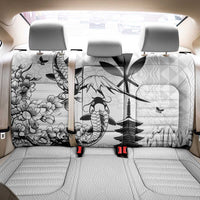 Japan And Hawaii Back Car Seat Cover Sakura Koi Fish Hawaiian Lei Kanaka - Wonder Print Shop