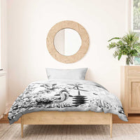 Japan And Hawaii Bedding Set Sakura Koi Fish Hawaiian Lei Kanaka - Wonder Print Shop