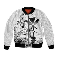 Japan And Hawaii Bomber Jacket Sakura Koi Fish Hawaiian Lei Kanaka - Wonder Print Shop