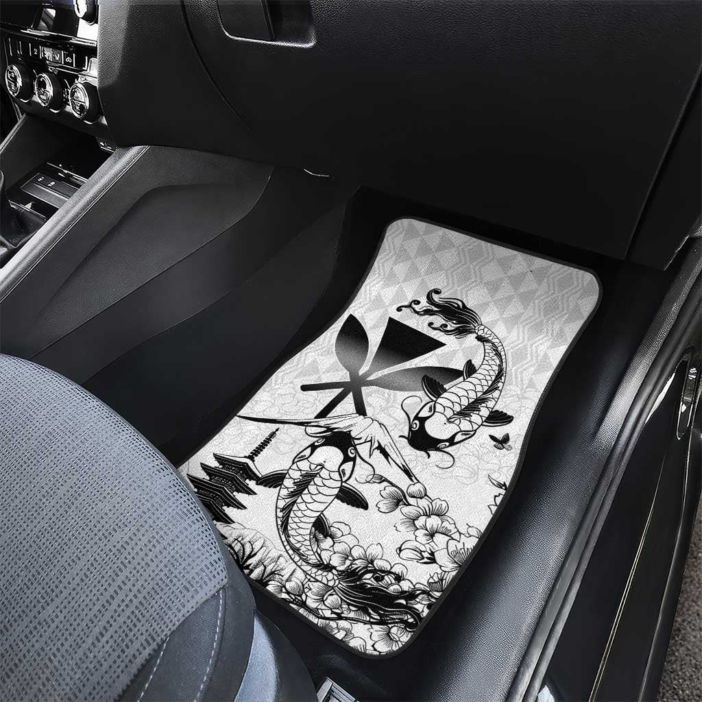 Japan And Hawaii Car Mats Sakura Koi Fish Hawaiian Lei Kanaka - Wonder Print Shop