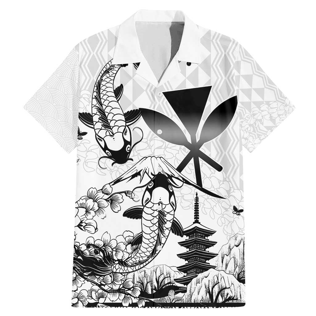 Japan And Hawaii Family Matching Mermaid Dress and Hawaiian Shirt Sakura Koi Fish Hawaiian Lei Kanaka - Wonder Print Shop
