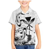 Japan And Hawaii Family Matching Mermaid Dress and Hawaiian Shirt Sakura Koi Fish Hawaiian Lei Kanaka - Wonder Print Shop