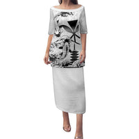 Japan And Hawaii Family Matching Puletasi and Hawaiian Shirt Sakura Koi Fish Hawaiian Lei Kanaka - Wonder Print Shop