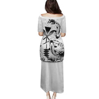 Japan And Hawaii Family Matching Puletasi and Hawaiian Shirt Sakura Koi Fish Hawaiian Lei Kanaka - Wonder Print Shop