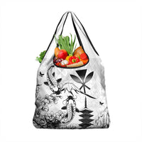 Japan And Hawaii Grocery Bag Sakura Koi Fish Hawaiian Lei Kanaka - Wonder Print Shop