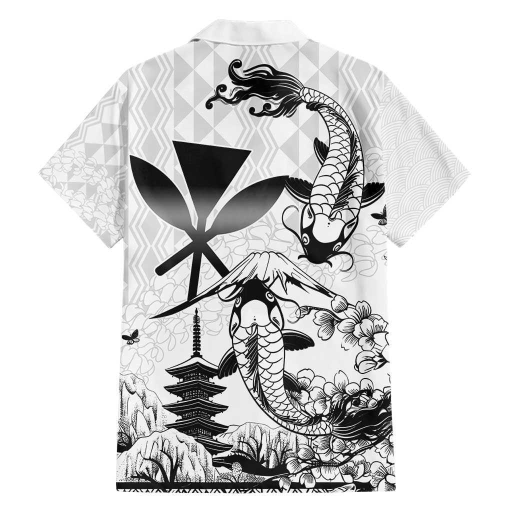 Japan And Hawaii Hawaiian Shirt Sakura Koi Fish Hawaiian Lei Kanaka - Wonder Print Shop