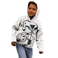 Japan And Hawaii Kid Hoodie Sakura Koi Fish Hawaiian Lei Kanaka - Wonder Print Shop