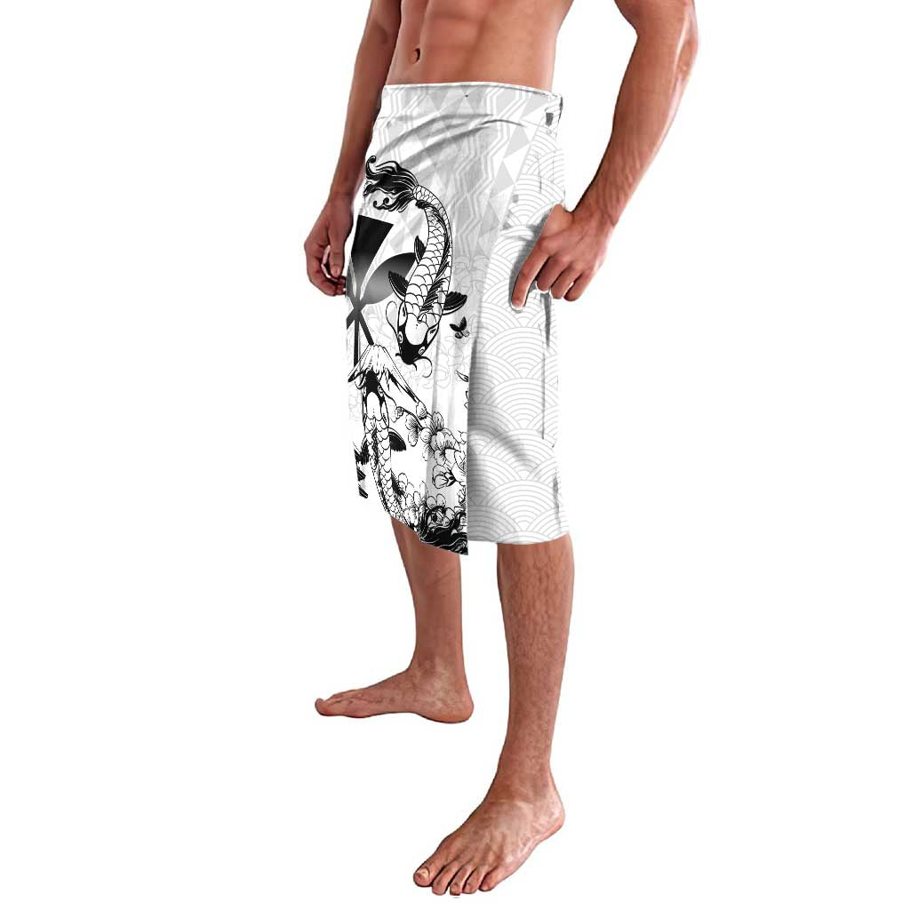 Japan And Hawaii Lavalava Sakura Koi Fish Hawaiian Lei Kanaka - Wonder Print Shop