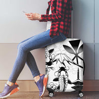 Japan And Hawaii Luggage Cover Sakura Koi Fish Hawaiian Lei Kanaka - Wonder Print Shop