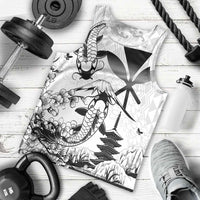 Japan And Hawaii Men Tank Top Sakura Koi Fish Hawaiian Lei Kanaka - Wonder Print Shop