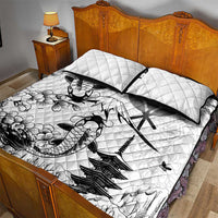 Japan And Hawaii Quilt Bed Set Sakura Koi Fish Hawaiian Lei Kanaka - Wonder Print Shop