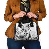 Japan And Hawaii Shoulder Handbag Sakura Koi Fish Hawaiian Lei Kanaka - Wonder Print Shop