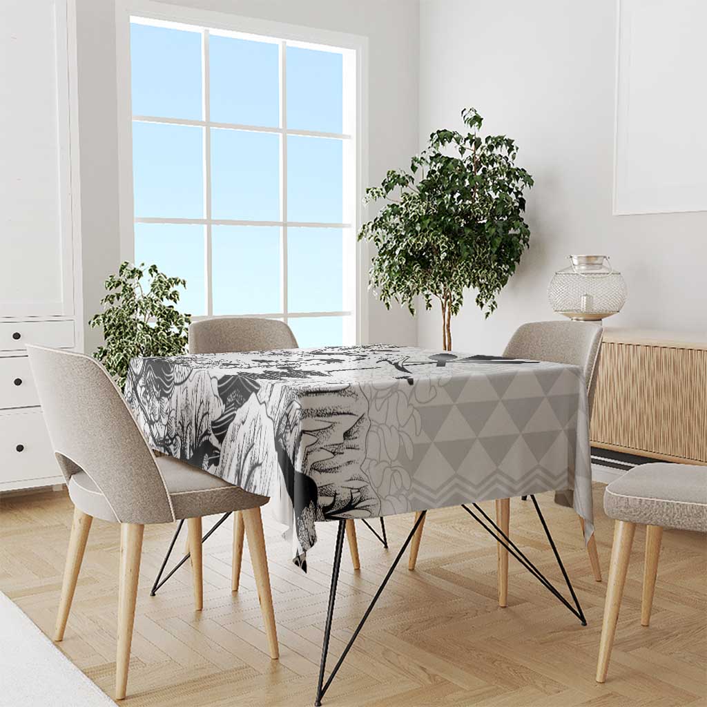 Japan And Hawaii Tablecloth Sakura Koi Fish Hawaiian Lei Kanaka - Wonder Print Shop