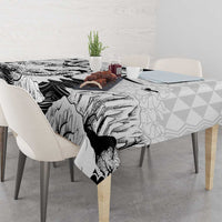 Japan And Hawaii Tablecloth Sakura Koi Fish Hawaiian Lei Kanaka - Wonder Print Shop