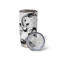 Japan And Hawaii Tumbler Cup Sakura Koi Fish Hawaiian Lei Kanaka - Wonder Print Shop