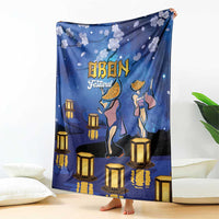 Japan Obon Festival Blanket Sakura Lanterns With Bon Dance - Wonder Print Shop
