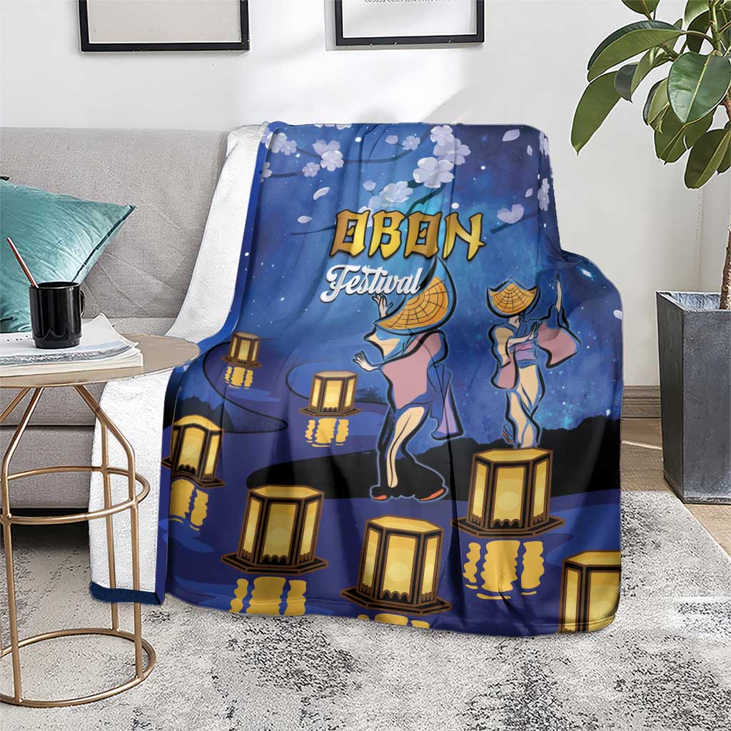 Japan Obon Festival Blanket Sakura Lanterns With Bon Dance - Wonder Print Shop