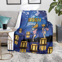Japan Obon Festival Blanket Sakura Lanterns With Bon Dance - Wonder Print Shop