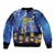 Japan Obon Festival Bomber Jacket Sakura Lanterns With Bon Dance - Wonder Print Shop