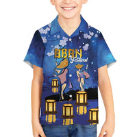 Japan Obon Festival Hawaiian Shirt Sakura Lanterns With Bon Dance - Wonder Print Shop