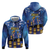 Japan Obon Festival Hoodie Sakura Lanterns With Bon Dance - Wonder Print Shop