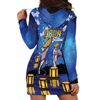 Japan Obon Festival Hoodie Dress Sakura Lanterns With Bon Dance - Wonder Print Shop