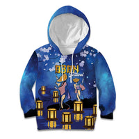 Japan Obon Festival Kid Hoodie Sakura Lanterns With Bon Dance - Wonder Print Shop