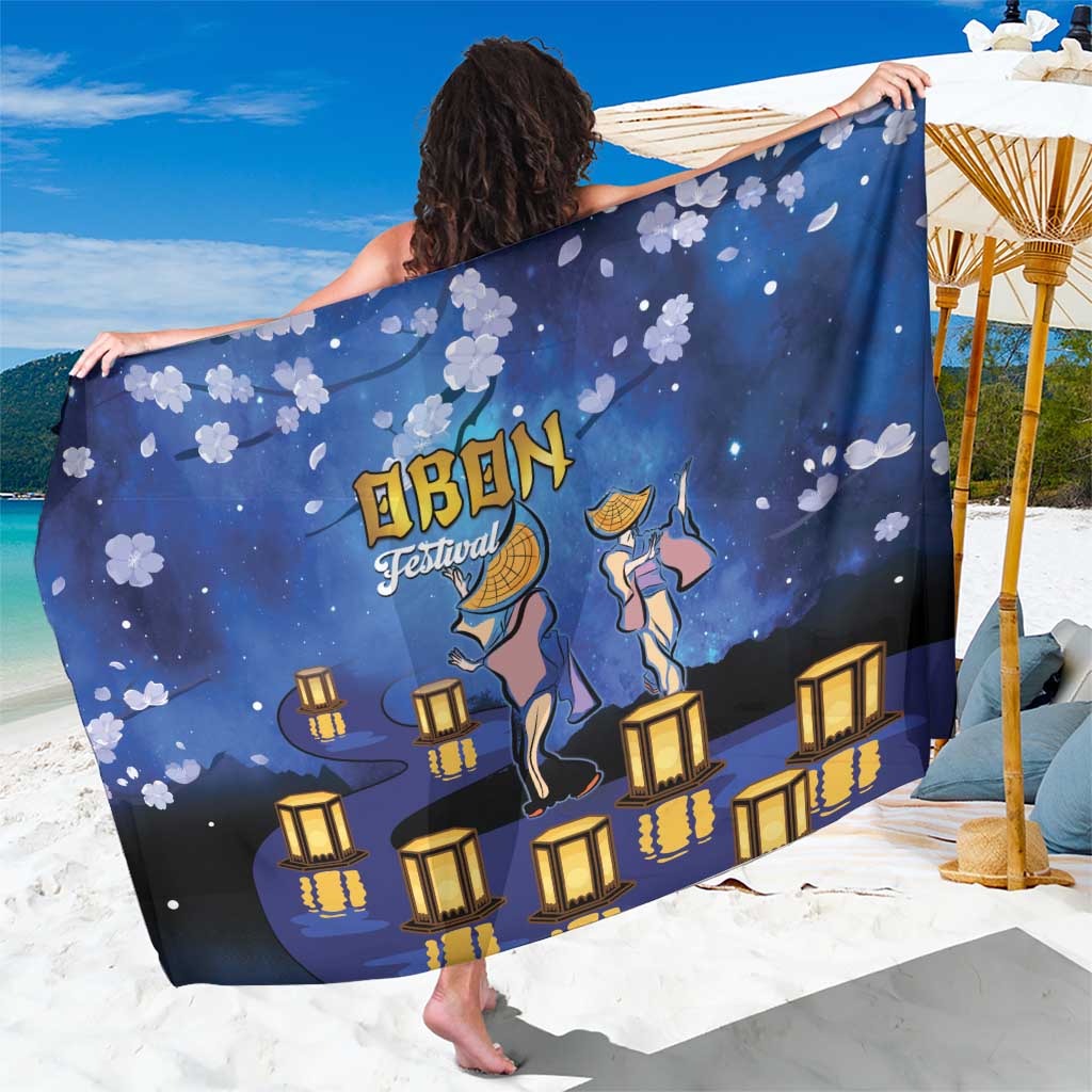 Japan Obon Festival Sarong Sakura Lanterns With Bon Dance - Wonder Print Shop