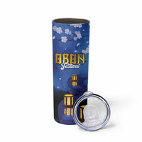 Japan Obon Festival Skinny Tumbler Sakura Lanterns With Bon Dance - Wonder Print Shop