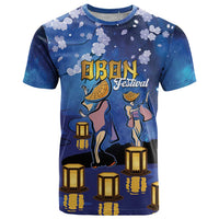Japan Obon Festival T Shirt Sakura Lanterns With Bon Dance - Wonder Print Shop