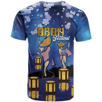 Japan Obon Festival T Shirt Sakura Lanterns With Bon Dance - Wonder Print Shop