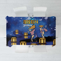 Japan Obon Festival Tablecloth Sakura Lanterns With Bon Dance - Wonder Print Shop