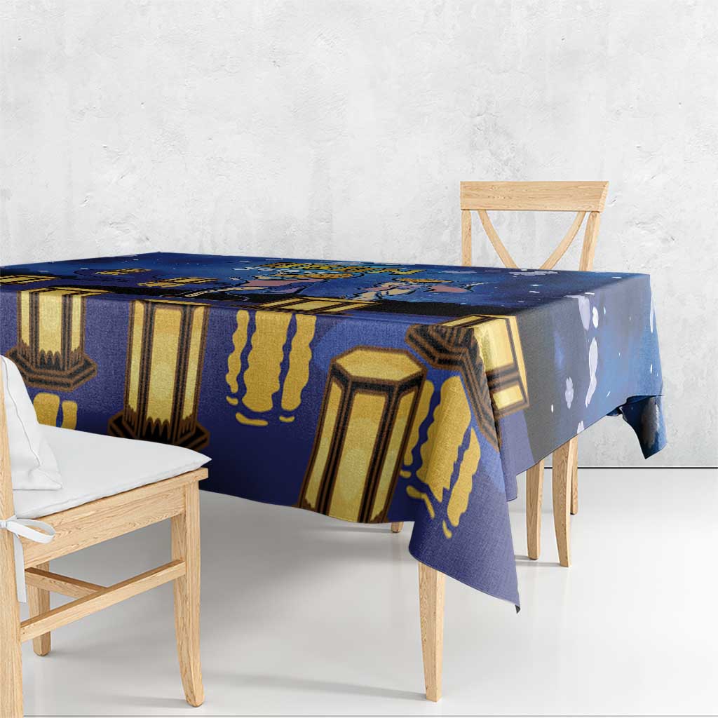 Japan Obon Festival Tablecloth Sakura Lanterns With Bon Dance - Wonder Print Shop