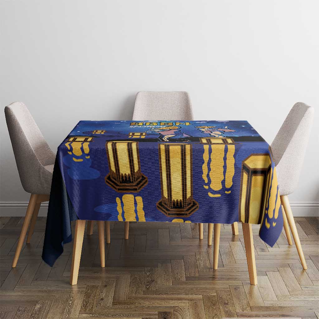 Japan Obon Festival Tablecloth Sakura Lanterns With Bon Dance - Wonder Print Shop