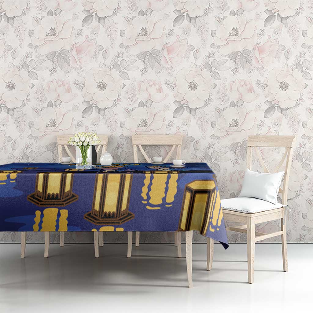 Japan Obon Festival Tablecloth Sakura Lanterns With Bon Dance - Wonder Print Shop