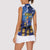 Japan Obon Festival Women Sleeveless Polo Shirt Sakura Lanterns With Bon Dance - Wonder Print Shop