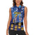 Japan Obon Festival Women Sleeveless Polo Shirt Sakura Lanterns With Bon Dance - Wonder Print Shop