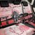 Personalised Japan Samurai Warrior Back Car Seat Cover Japanese Cherry Blossom Polynesian Pattern - Wonder Print Shop
