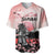 Personalised Japan Samurai Warrior Baseball Jersey Japanese Cherry Blossom Polynesian Pattern - Wonder Print Shop