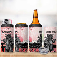 Personalised Japan Samurai Warrior 4 in 1 Can Cooler Tumbler Japanese Cherry Blossom Polynesian Pattern - Wonder Print Shop