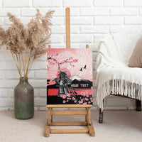 Personalised Japan Samurai Warrior Canvas Wall Art Japanese Cherry Blossom Polynesian Pattern - Wonder Print Shop